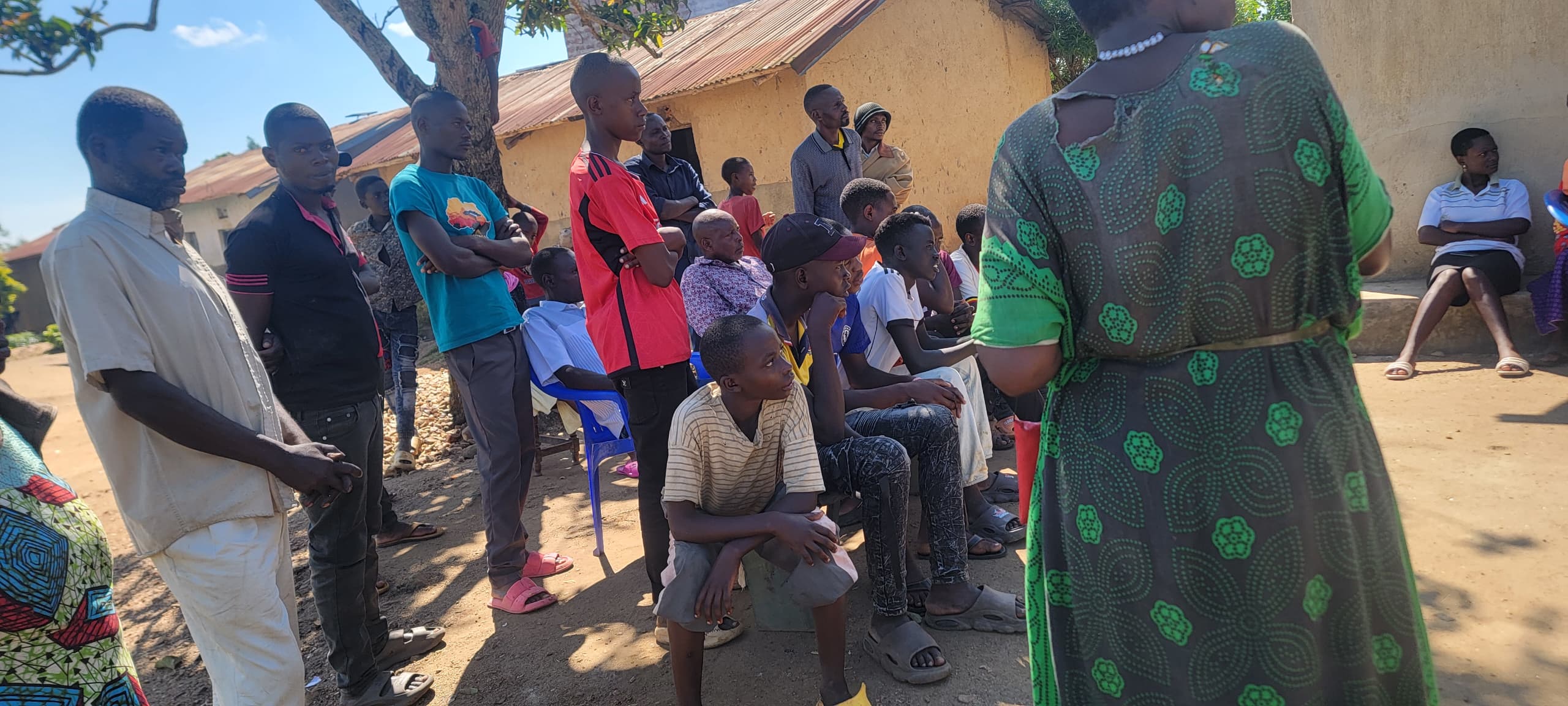 Villagers planning water pipes